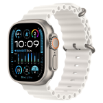 Apple Watch Ultra 2 - 49 mm - titanio - smartwatch con Ocean band - fluoroelastomero - bianco - dimensione del polso: 130-200 mm - 64 GB - Wi-Fi, LTE, UWB, Bluetooth - 4G - 61.4 g